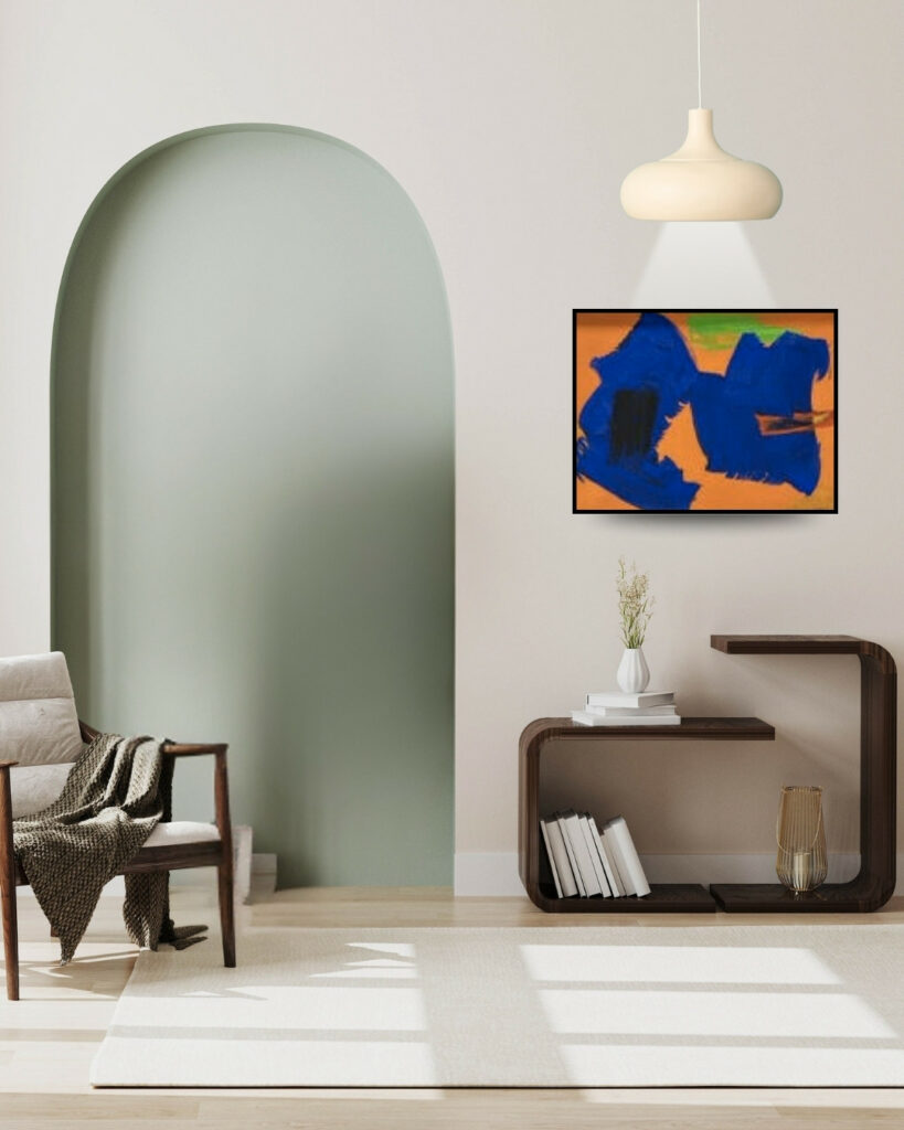 Gérard Schneider Acrylique sur papier marouflé 1967 45,5 x 61,5 cm