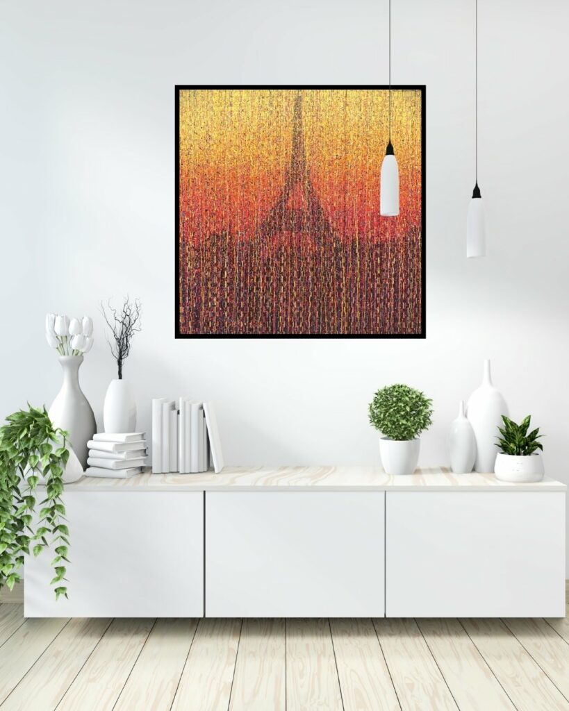 Artiste : Somsak Hanumas Titre : Paris - tour eiffel Technique : Acrylique sur toile Dimensions : 150 X 150 N° d’archive : 2024 / 578 Année : 2024 galerie jaf