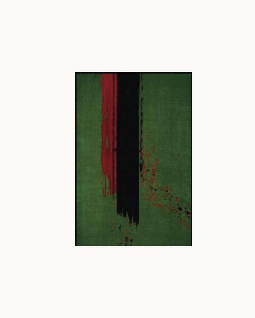 Fabienne Verdier Toile de lin de coton Encre rouge et noire 150 x 125 cm 2007